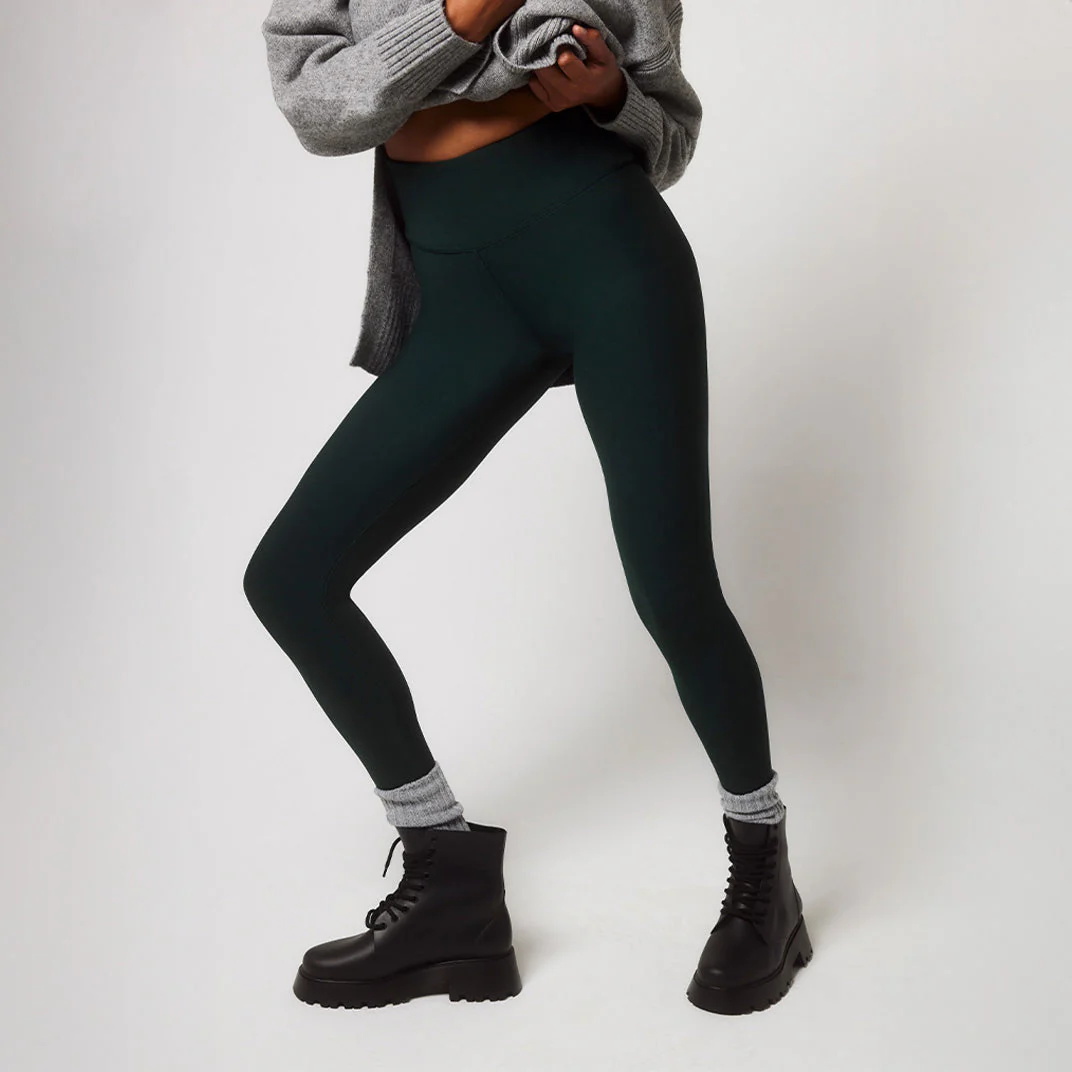 Winter Everyday High Waisted Leggings - Deep Forest - Image 6