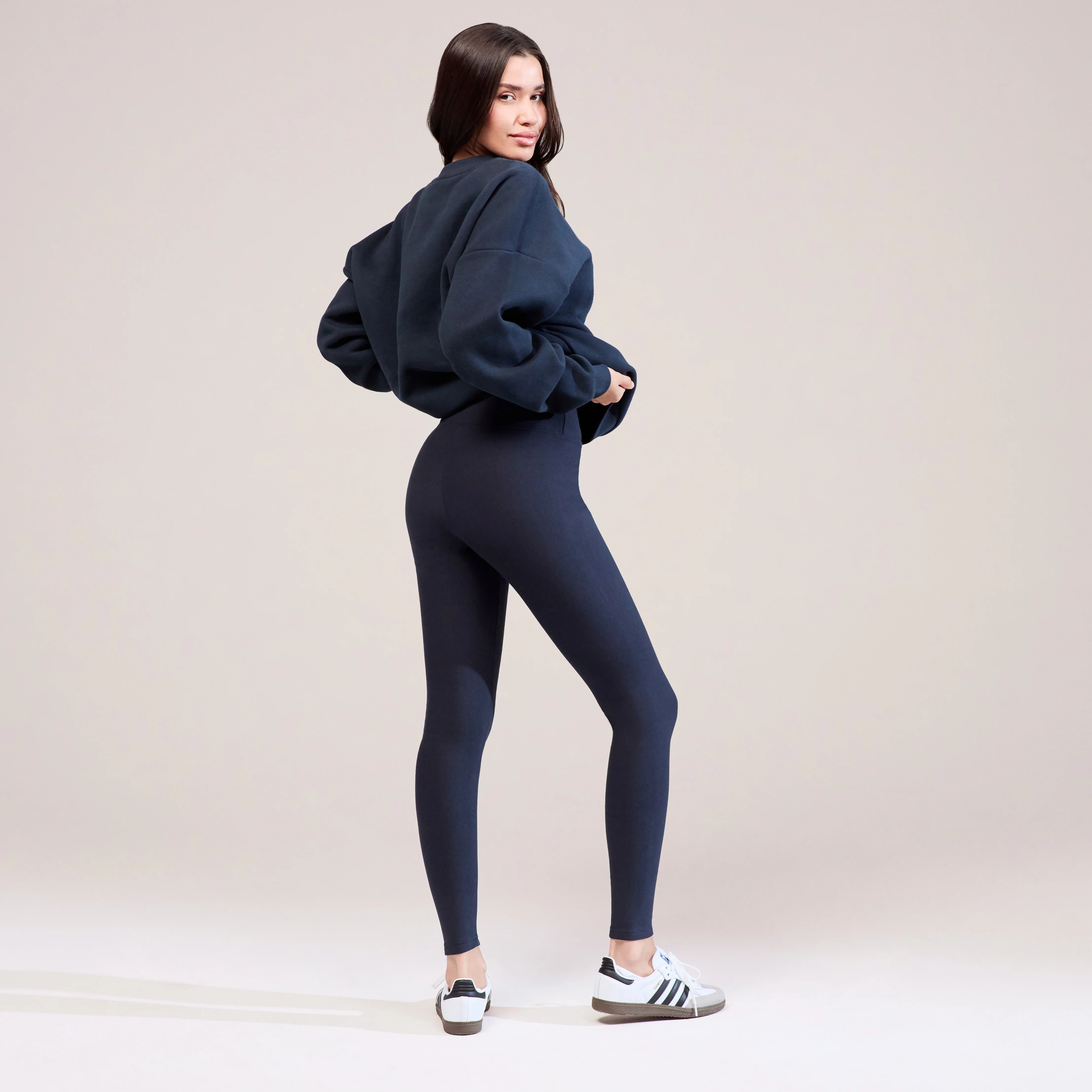 Winter Everyday High Waisted Leggings - Vintage Navy - Image 3