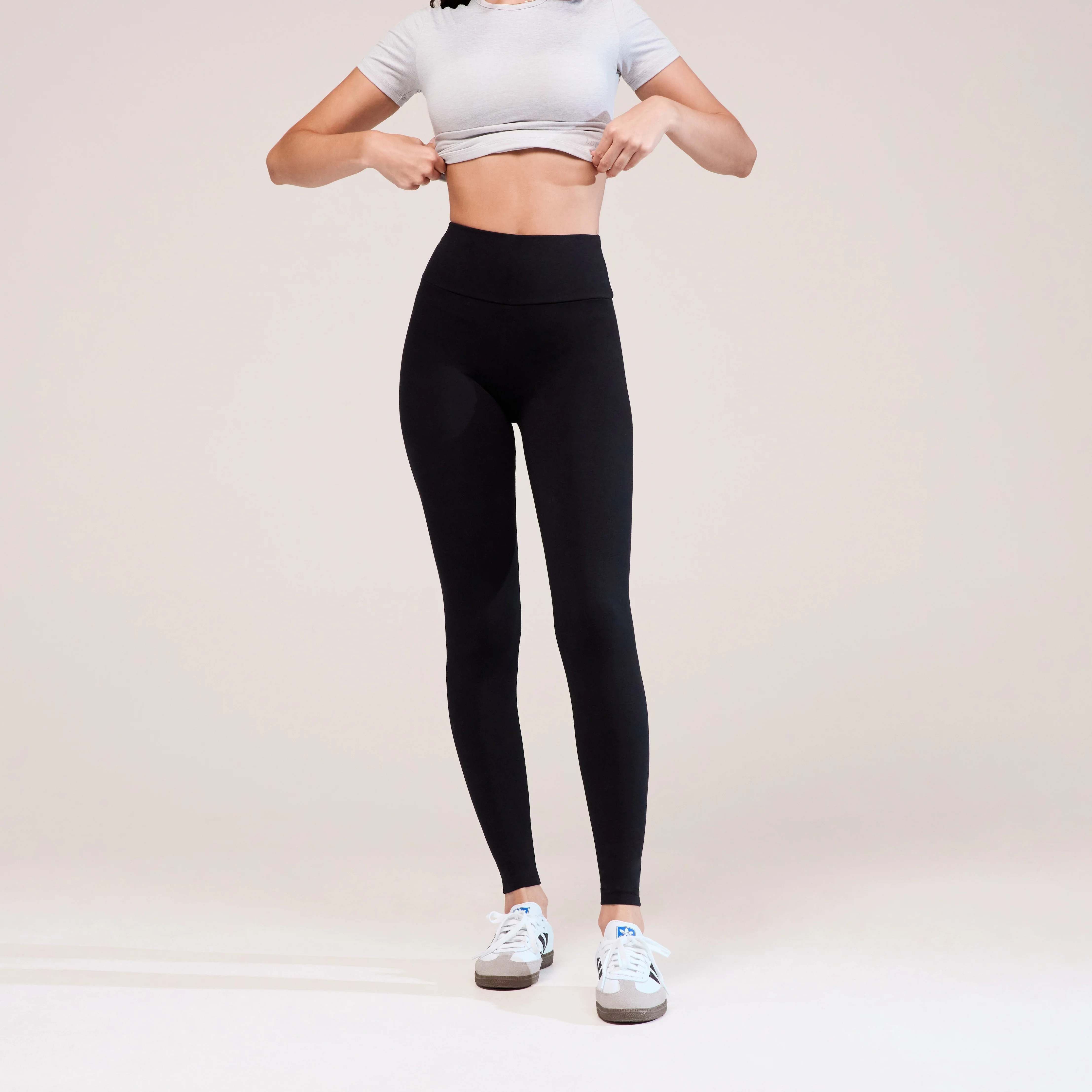 Everyday High Waisted Leggings - Black - Image 6