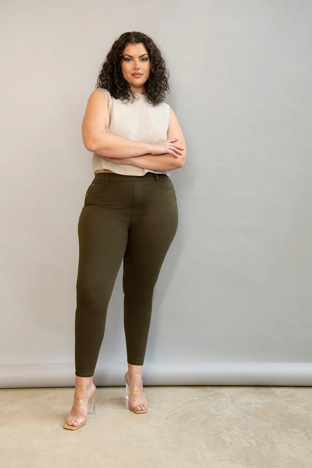 Ultimate Jeggings - Khaki Green - Image 3