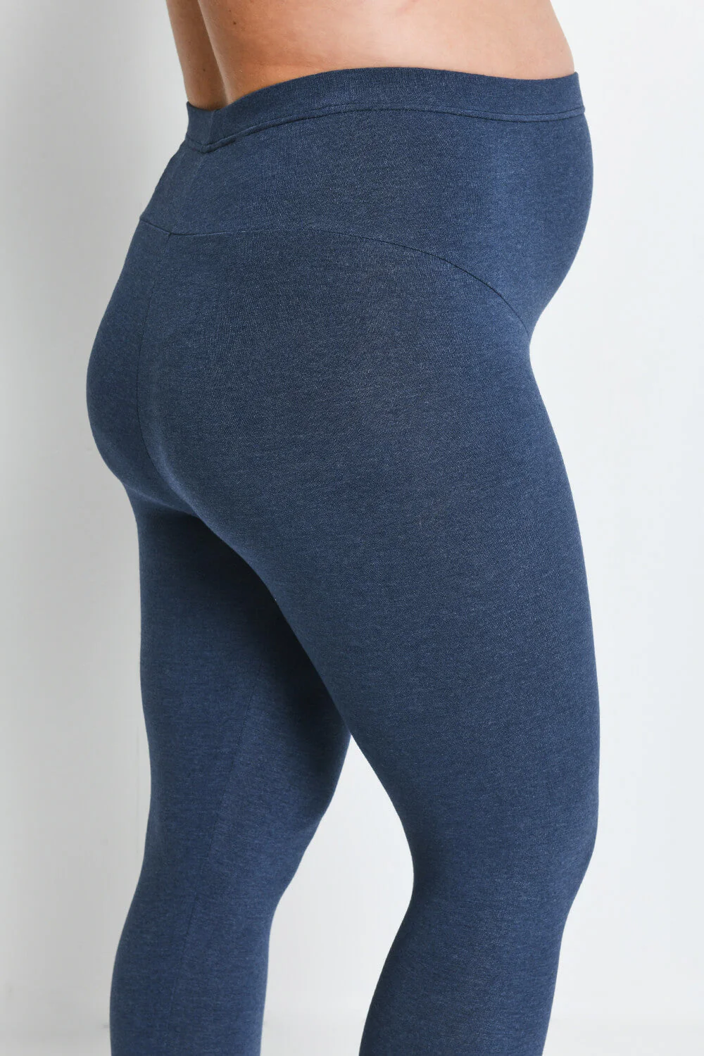 Maternity Everyday Cropped Leggings - Infinity Blue Marl - Image 4