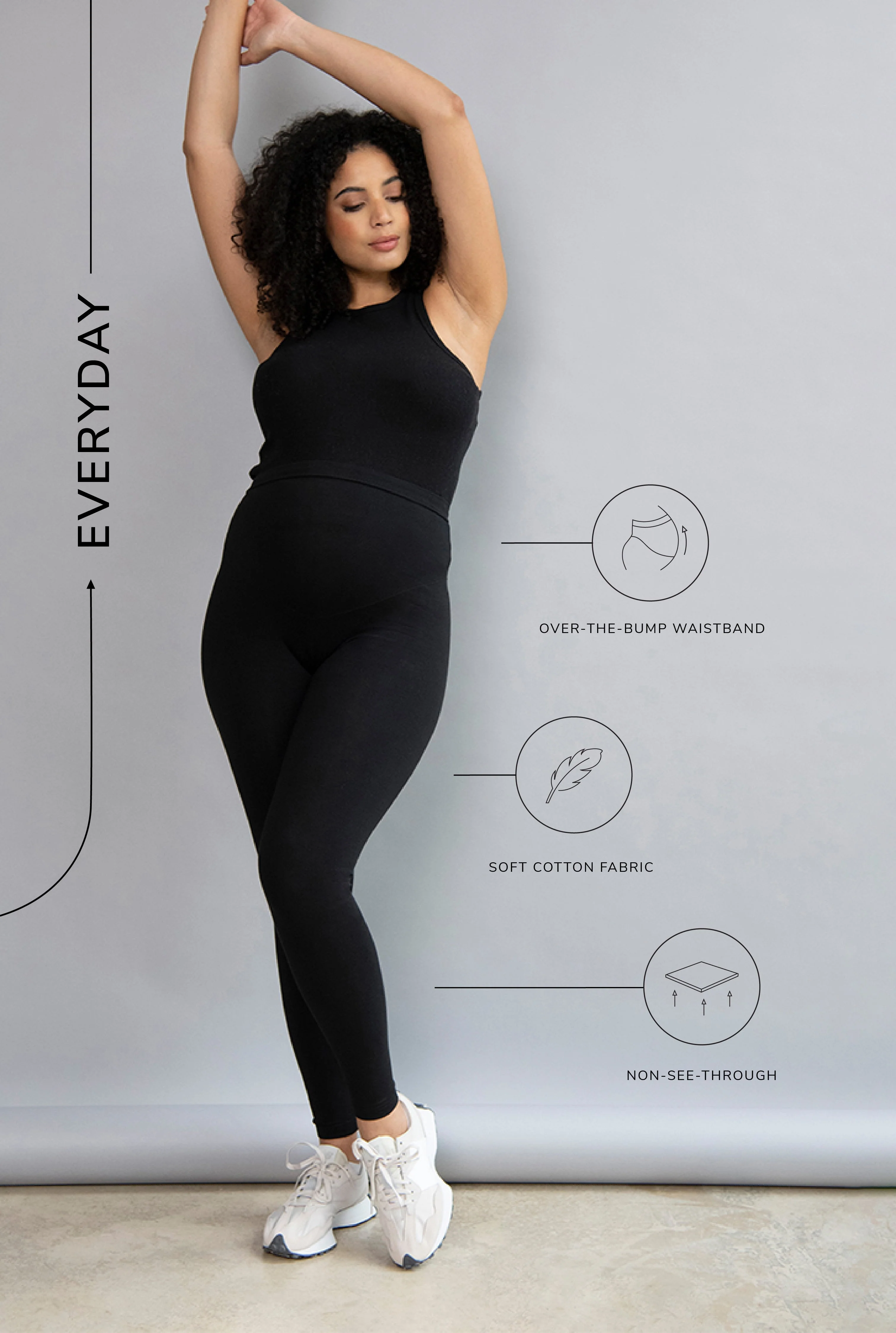 Maternity Everyday Leggings - Black - Image 3