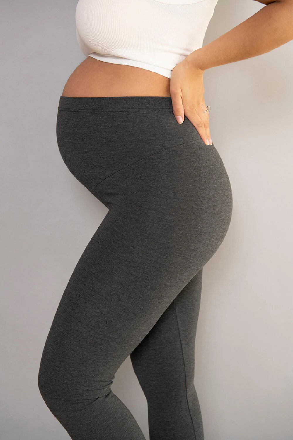 Maternity Everyday Leggings - Dark Grey - Image 5
