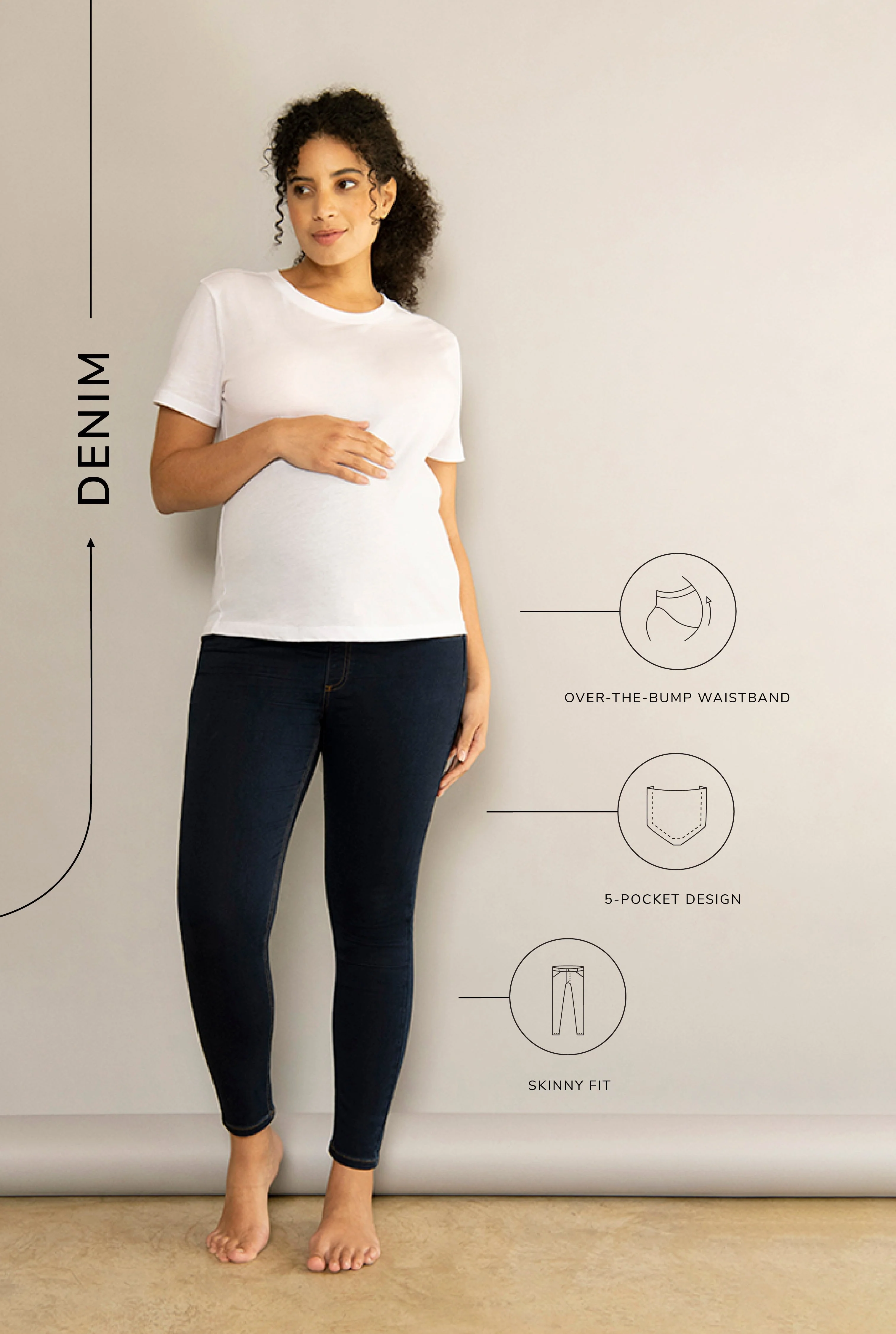 Maternity Jeggings - Dark Blue - Image 6