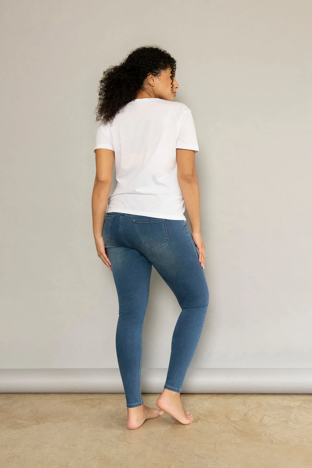 Maternity Jeggings - Mid Blue - Image 3