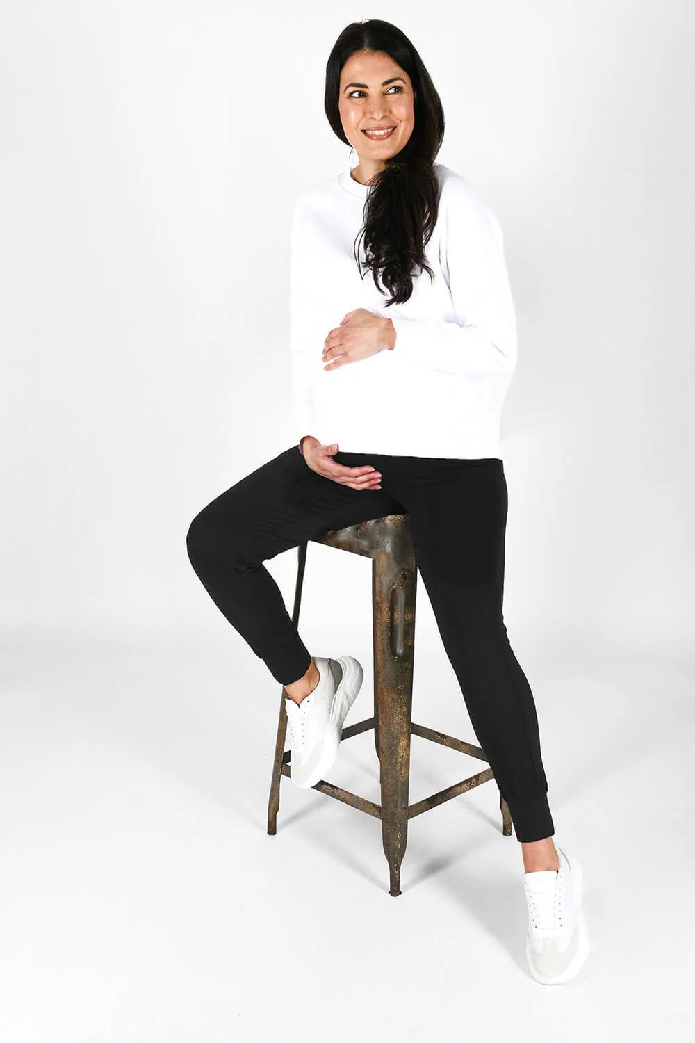 Maternity Recharge Joggers - Midnight Black - Image 5