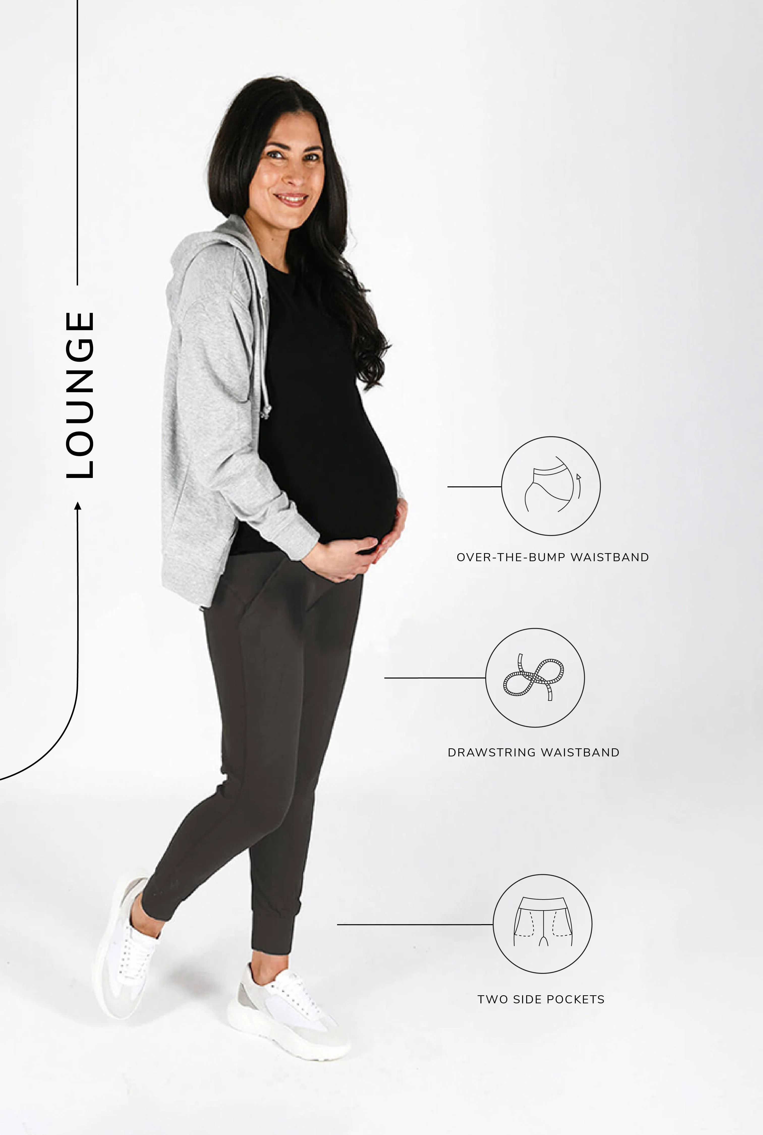 Maternity Recharge Joggers - Odyssey Grey - Image 6