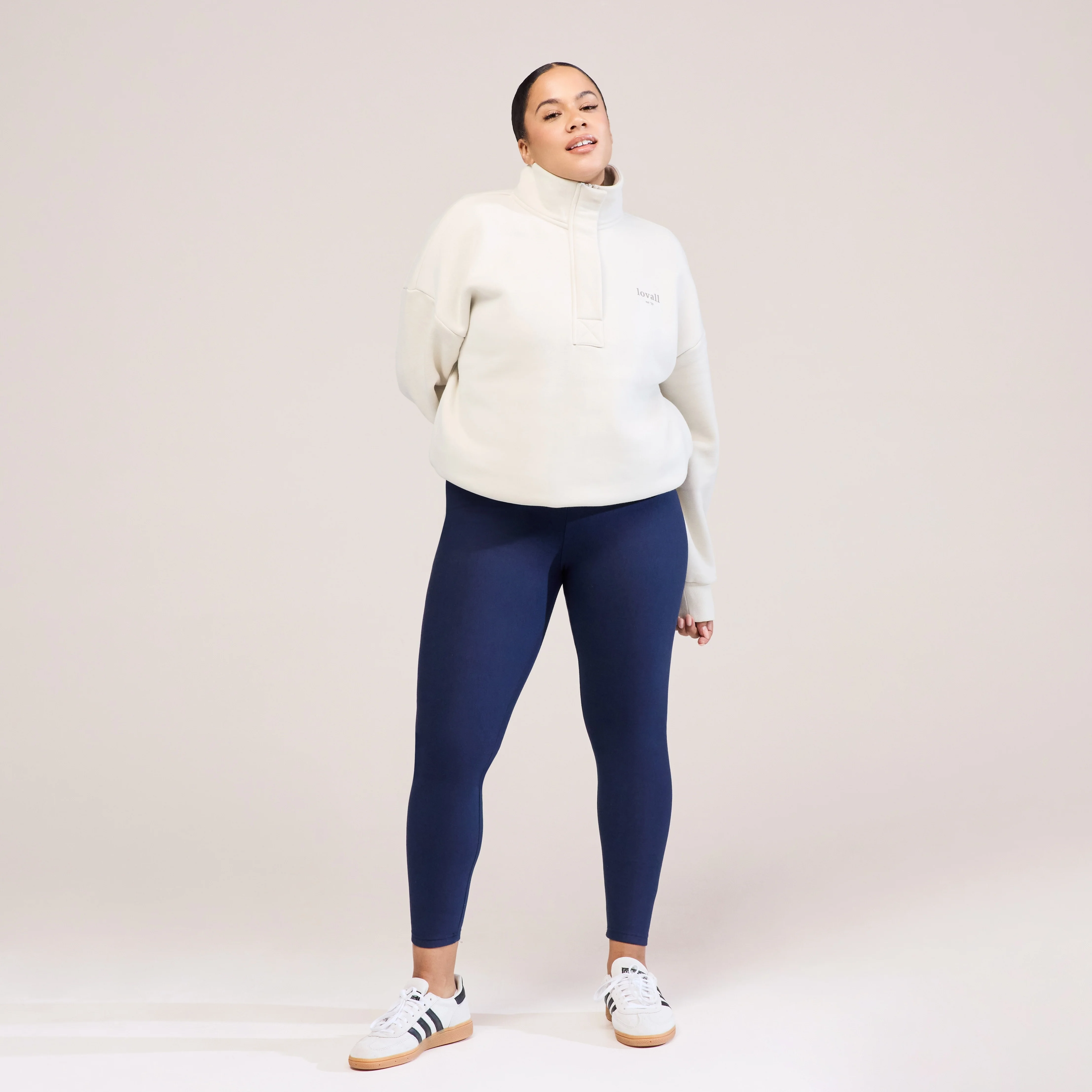 Winter Everyday High Waisted Leggings - Navy - Image 3