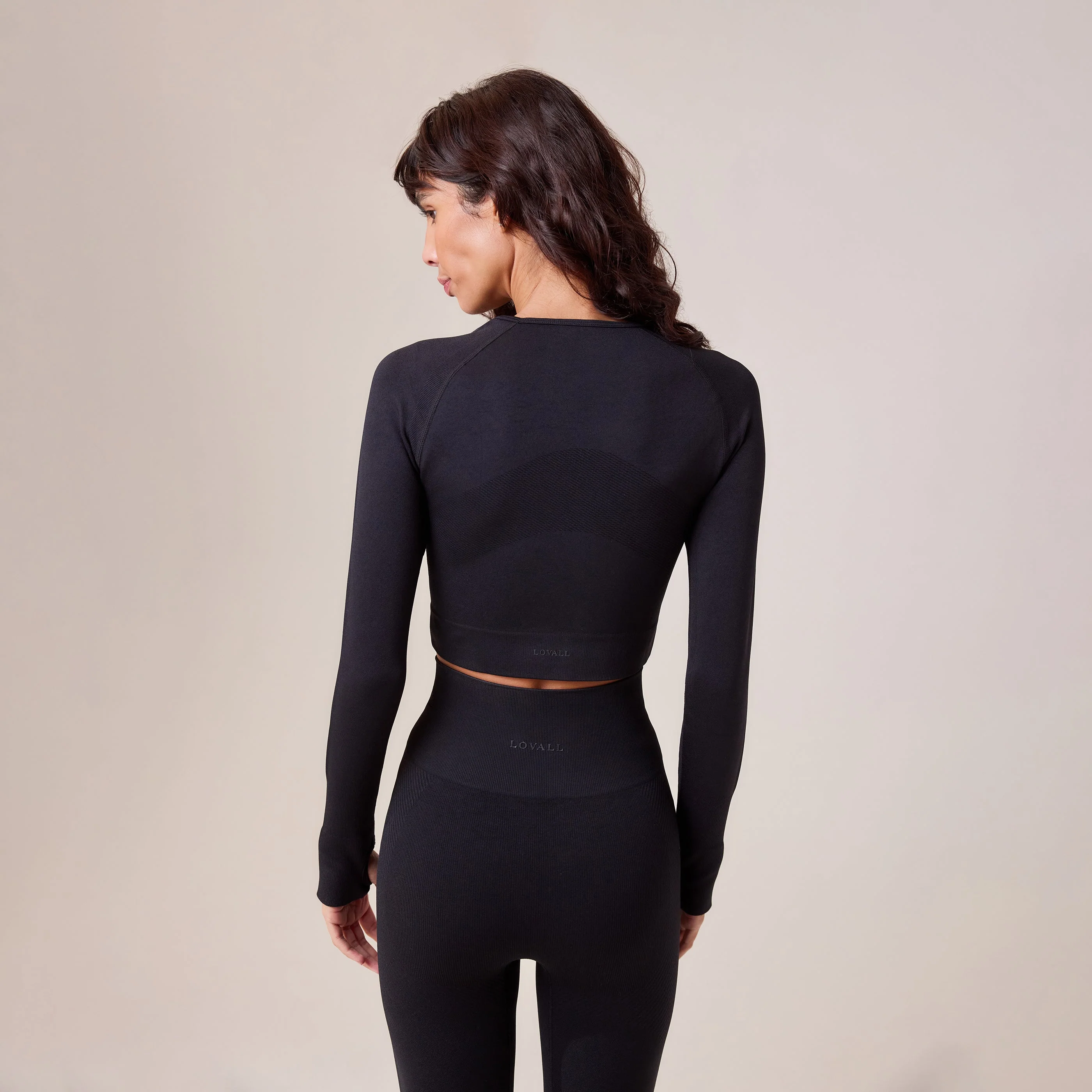 Sculpt Seamless Long Sleeve Top - Black - Image 3