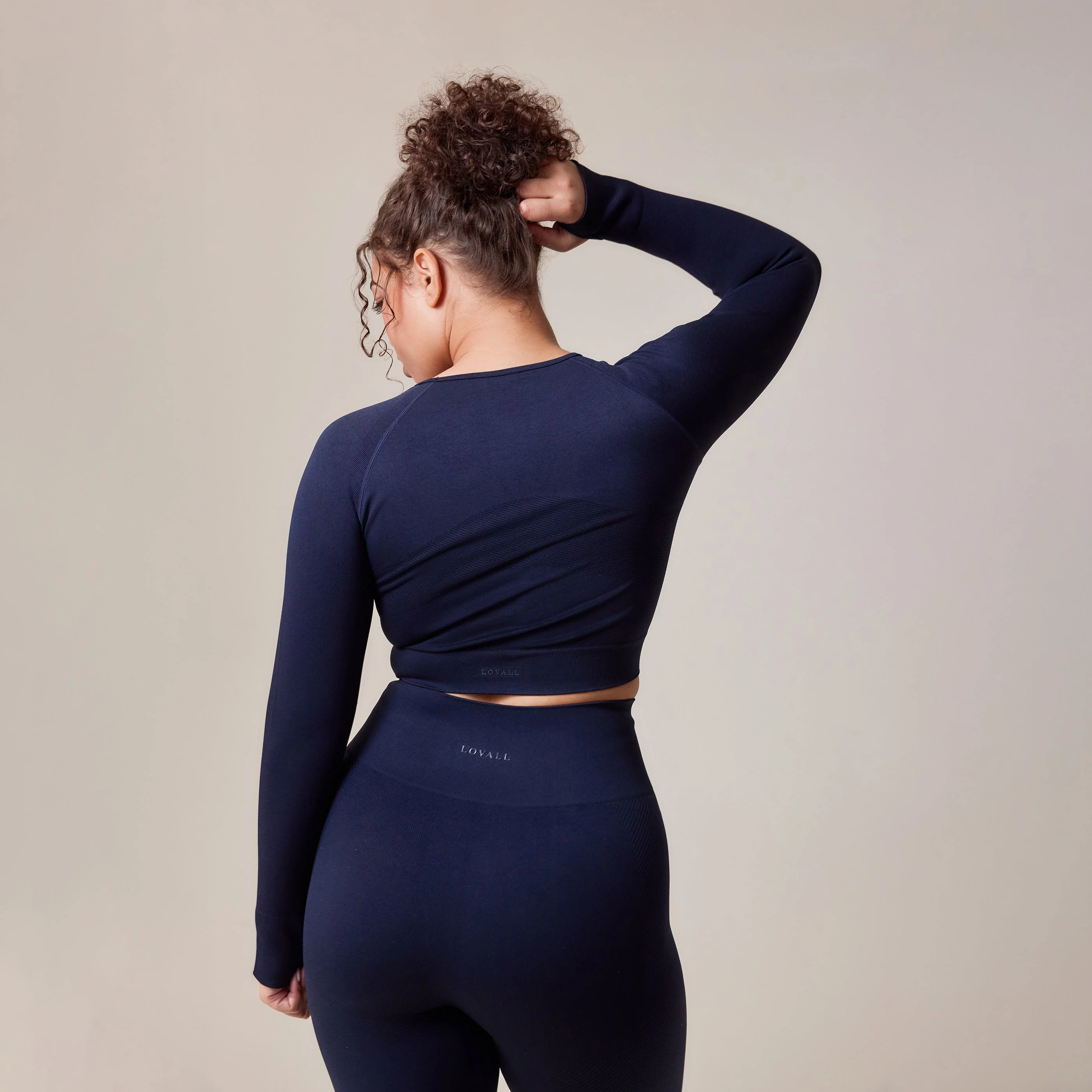 Sculpt Seamless Long Sleeve Top - Deep Navy - Image 3
