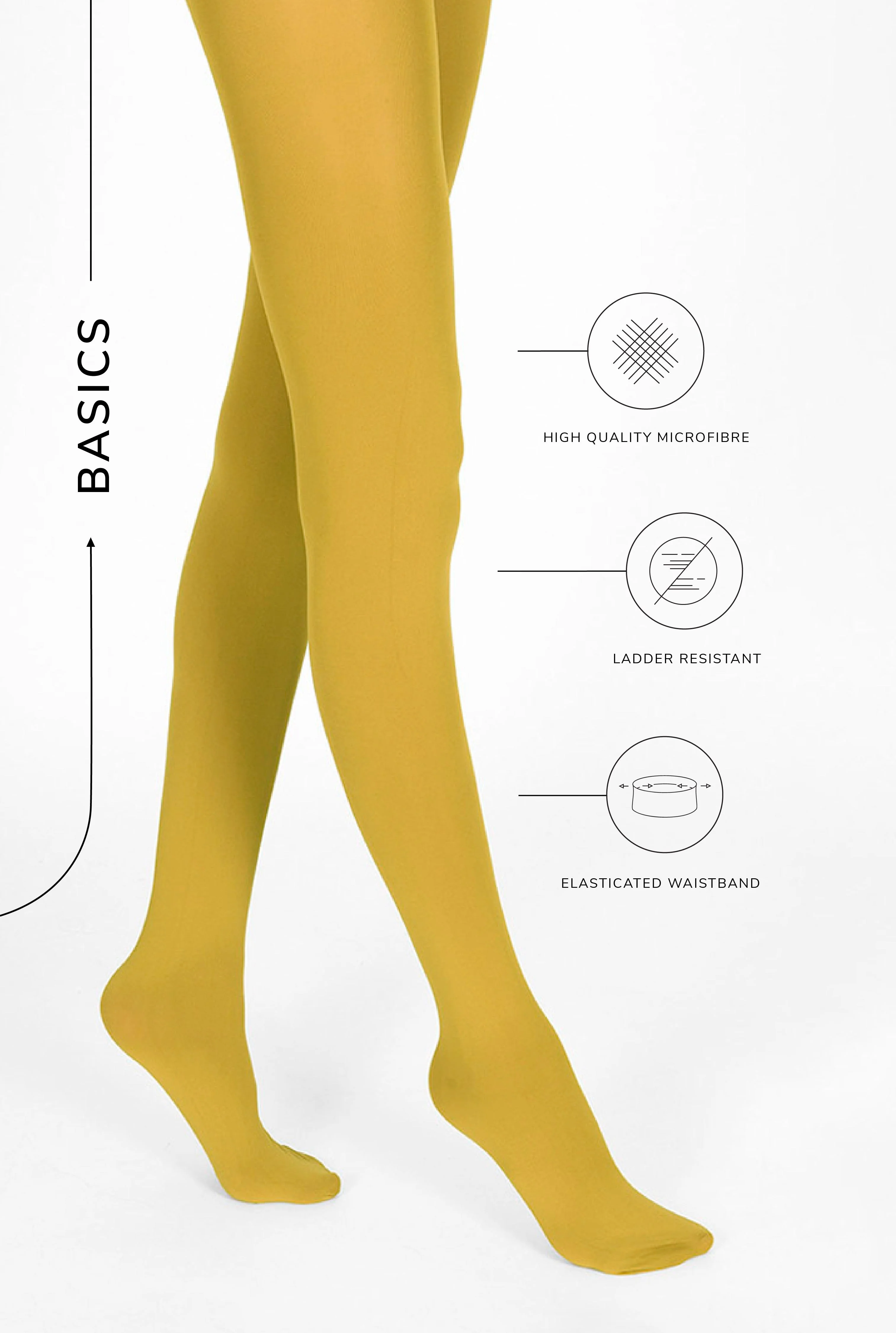 Tights - Mustard - Image 3