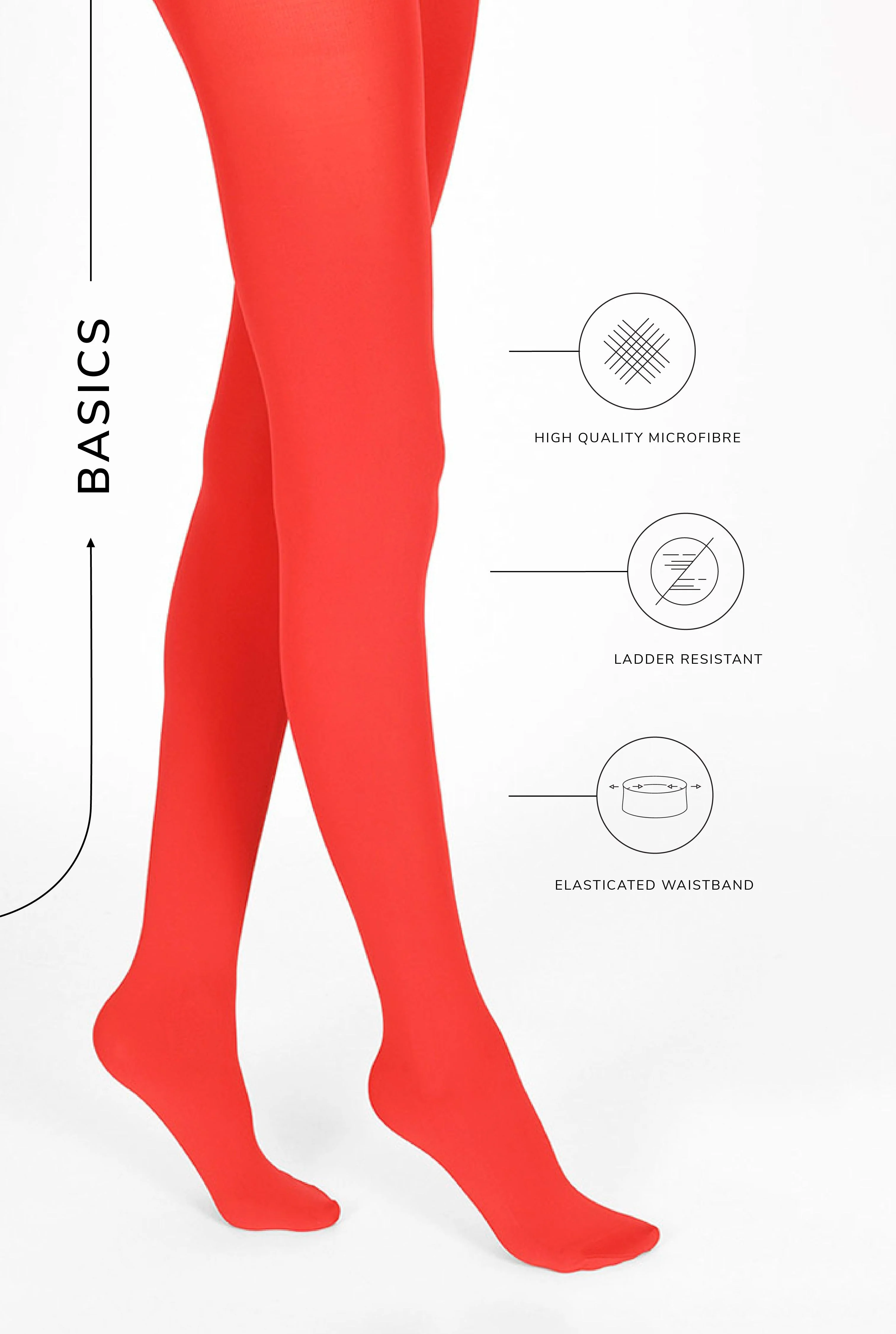 Tights - Poppy Red - Image 3