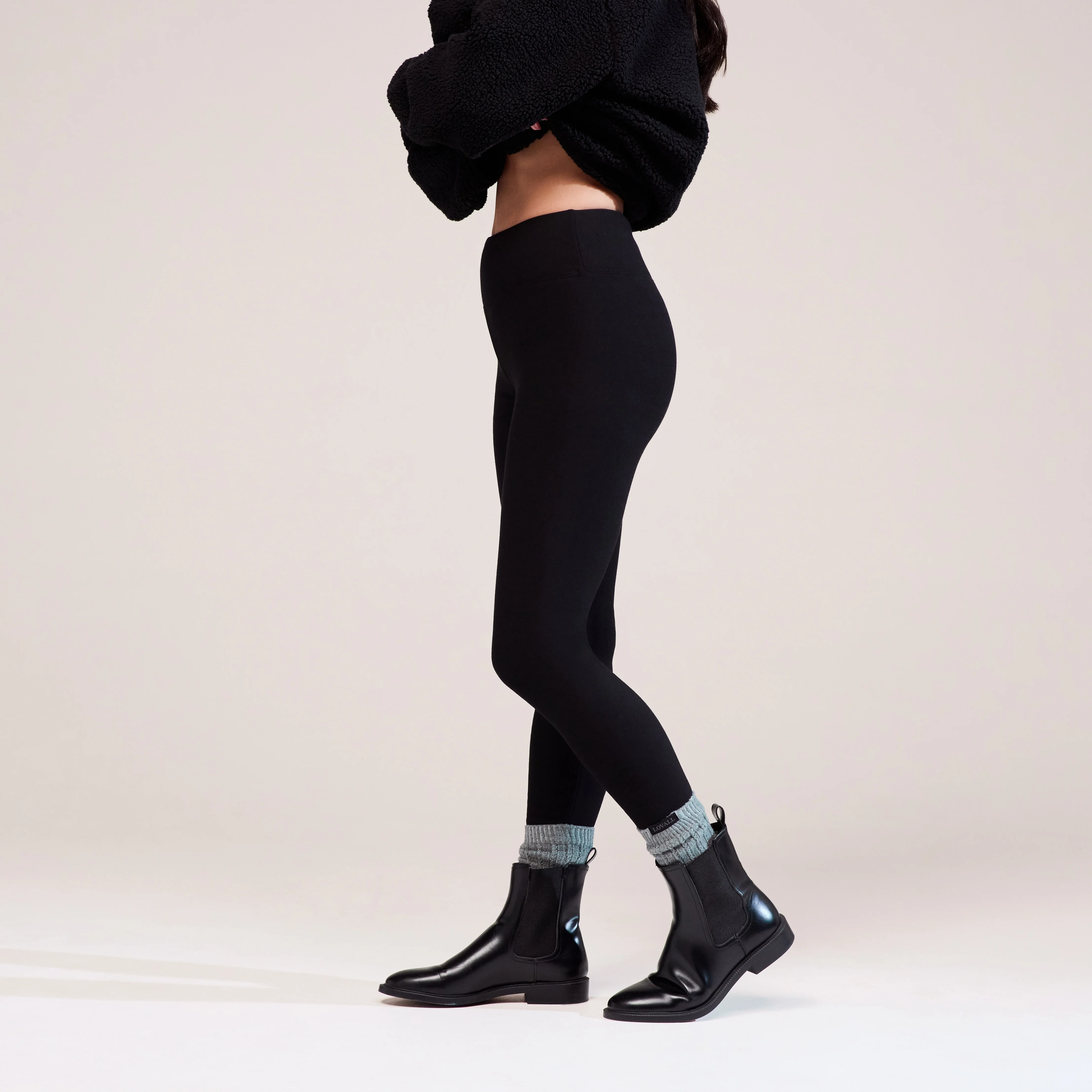Winter Everyday High Waisted Leggings - Black - Image 5