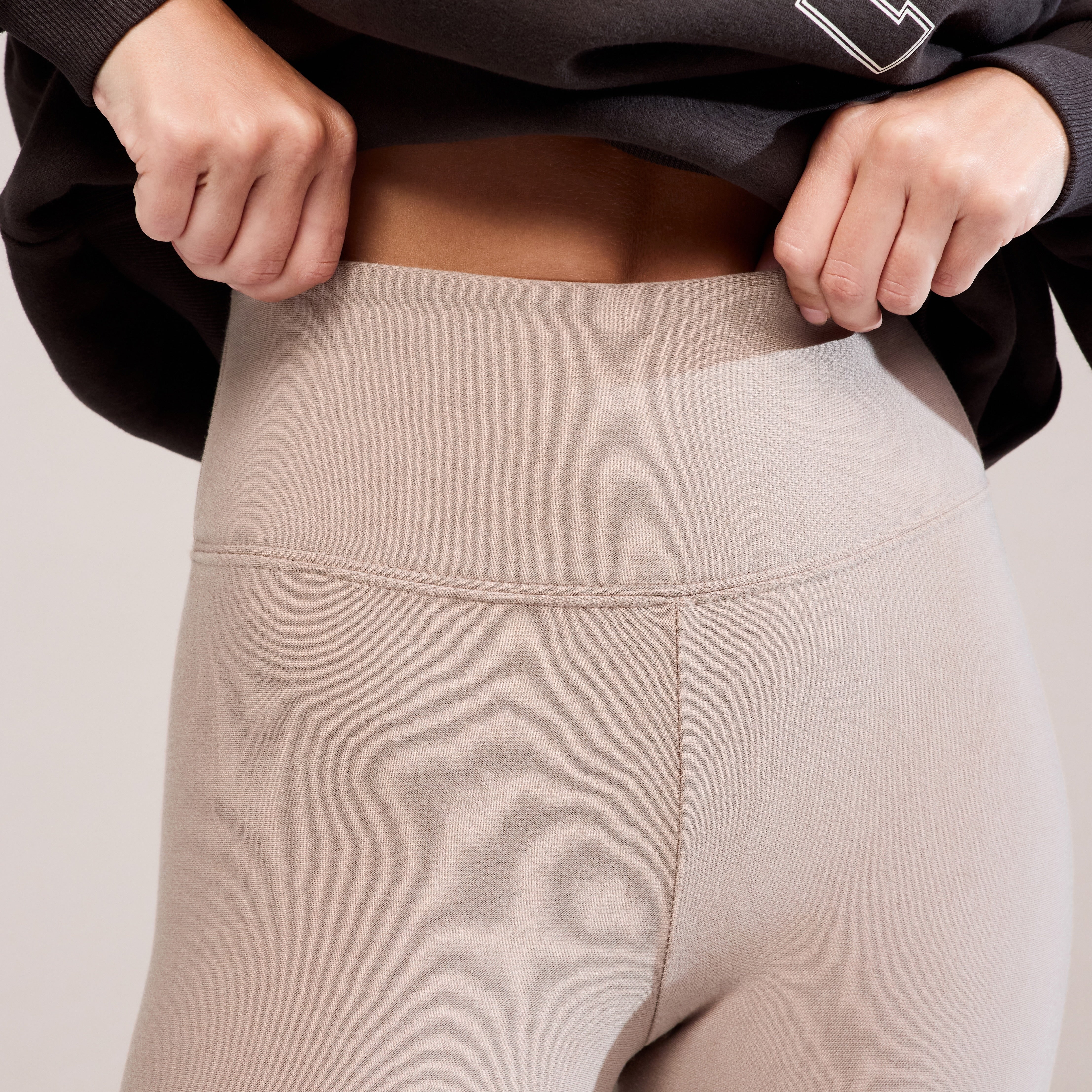 Winter Everyday High Waisted Leggings - Stone - Image 4