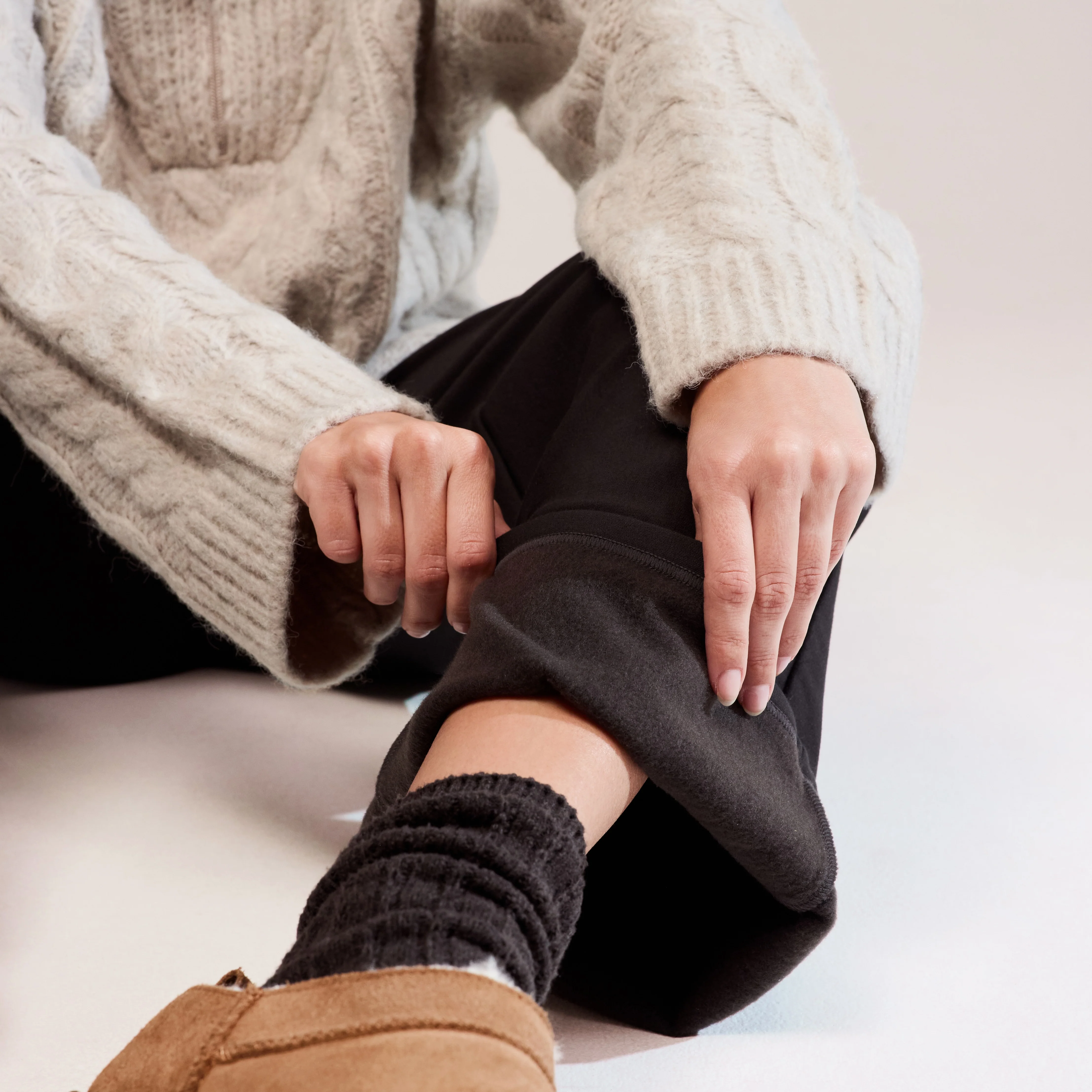 Winter Wide Leg Trousers - Black Coffee - Image 4