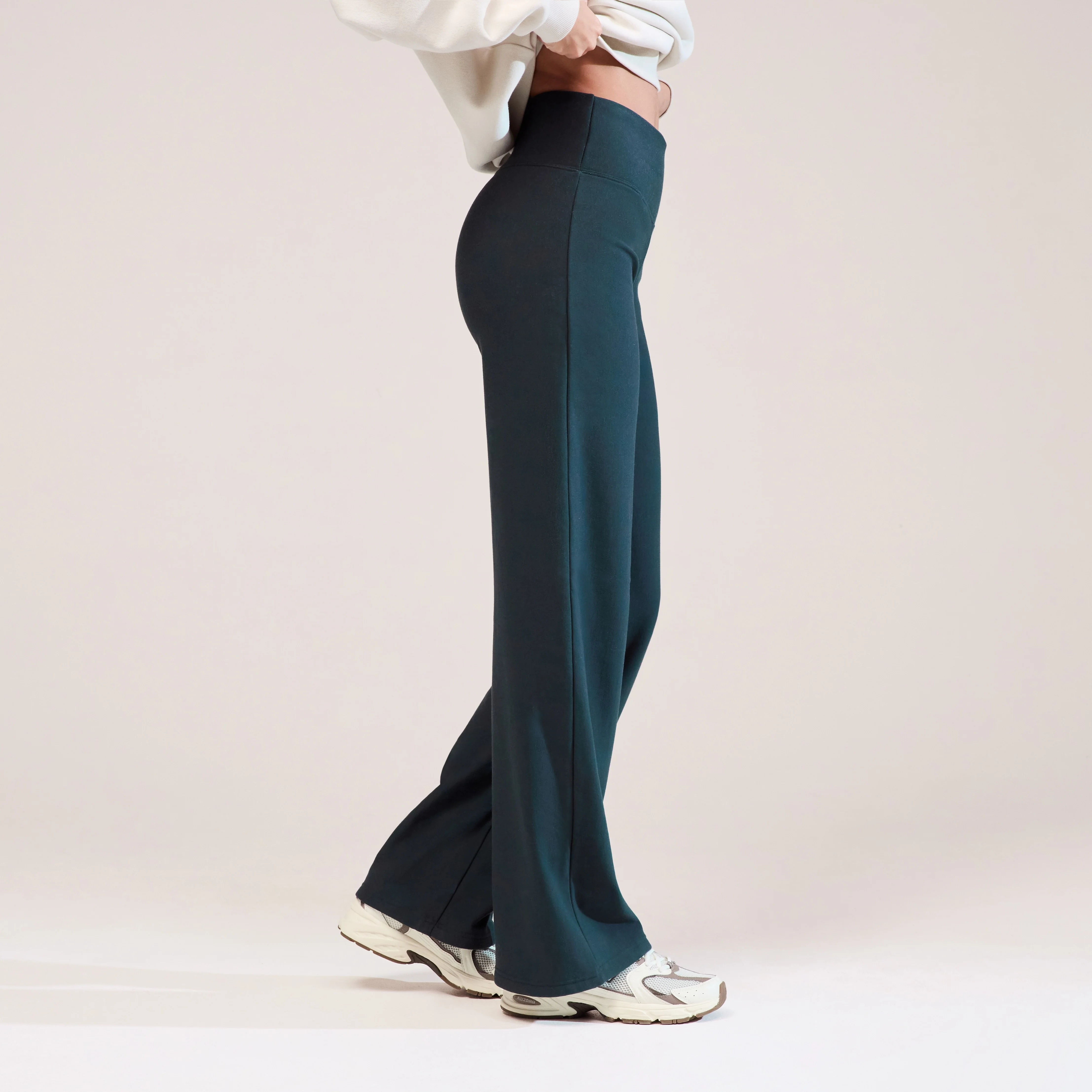 Winter Wide Leg Trousers - Pine - Image 5